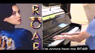 Katy Perry  Roar Lyrics Blindfolded Piano Cover [upl. by Aicinat]