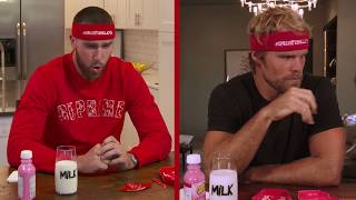 Travis Kelce and Greg Olsen take on the Paqui One Chip Challenge [upl. by Emiline]