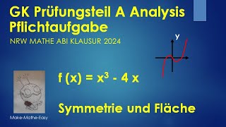 GK Prüfungsteil A Mathe Abi Klausur NRW 2024 Pflichtaufgabe Analysis [upl. by Uba909]