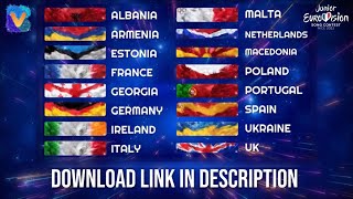 Junior Eurovision 2023 Logo Flags 2nd Version  Download Link [upl. by Akimert]