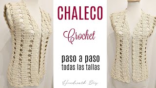 Cómo tejer chaleco a crochet fácil paso a paso y en todas las tallas [upl. by Irrehs]