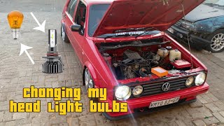 Upgrading my Citi Golf MK1 with LED head lights [upl. by Larena243]