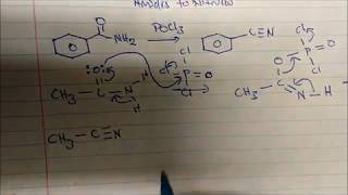 Dehydration of Amides to Nitriles Using POCl3 Reaction and Mechanism [upl. by Lorrac]