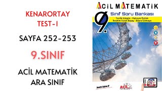 9Sınıf Soru Bankası Kenarortay Test1 Sayfa 252253 [upl. by Savihc363]