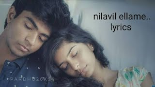 nilavil ellame lyrics Aanandham sachin warrior [upl. by Aisan]