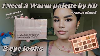 Natasha Denona I Need A Warm palette reviewdemoswatches [upl. by Brandi]