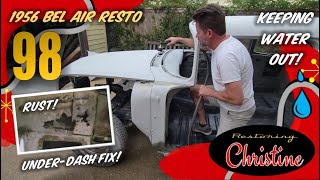 E98 Patching Holes amp Making the Cowl Watertight 1956 Chevy Bel Air Resto [upl. by Arob849]