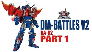 Takara Diaclone DiaBattles V2 1st Edition bonus review Part 1 [upl. by Attezi]