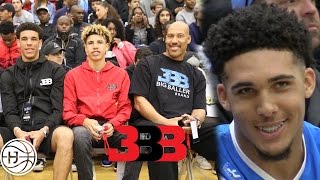 Lavar Ball Lamelo Ball and Lonzo Ball SPOTTED Watching LiAngelo Ball at BILAAG Full Highlights [upl. by Cynarra]