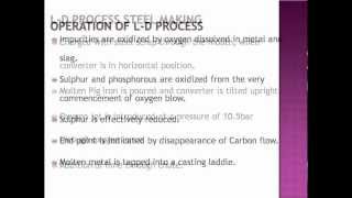 Manufacture of Steel by L D process [upl. by Bobseine531]