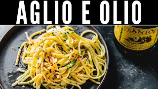 LINGUINE AGLIO E OLIO  Best 15 Minute Pasta Recipe [upl. by Aip417]