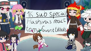 Hashira react to my favorit tiktoks  1k sub special [upl. by Attennot557]