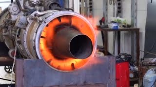 GTU1000 jet turbine engine start up at home megawatt class engineering [upl. by Foushee423]