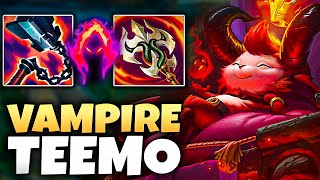 Vampire Teemo Has So Much Life StealHes Unkillable Halloween Build [upl. by Sydalg]