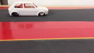 MagDragster Slow Motion  Drag Racing  Slotless car racing  DragStrip [upl. by Ambrose414]