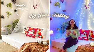 DIY Canopy Floor Seating Ideas for Living Room [upl. by Antin67]