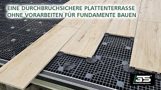 Durchbruchsicher amp kippelfrei Platten verlegen  Plattenterrasse perfekt bauen [upl. by Pleione106]