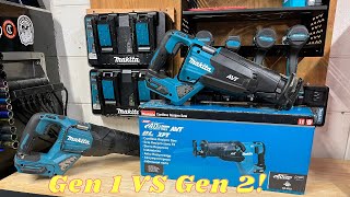 Makita XGT 40V Reciprocating Saw Gen 1 VS Gen 2 GRJ01 VS GRJ02  GRJ02 Review [upl. by Kcirrem958]