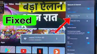 How to fix limited wifi connection on android tv  Wifi limited connection problem in android tv [upl. by Sillyhp]