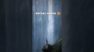 social media Vs reality 😞 explore socialmediavsreality adventure travelideas funny nature [upl. by Benji]