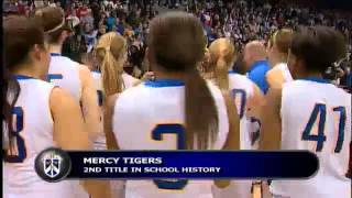 Maria Weselyj of Mercy High School with a three point buzzer beater to win 2013CIAC Class LL Finals [upl. by Aidin]