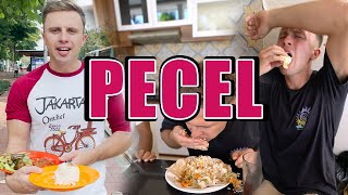 Bule makan NASI PECEL pedas di JAKARTA [upl. by Mylander]