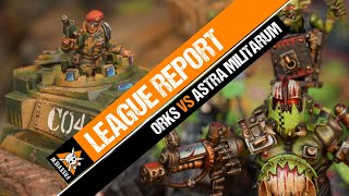 Astra Militarum vs Orks  Season 2 FINAL Warhammer 40000 League Report [upl. by Edyak92]