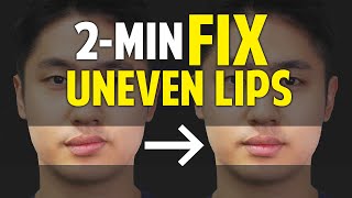 Fix Uneven Lips Uneven Smile｜Facial Asymmetry in 2Minute｜Balancing Exercises [upl. by Olympe]