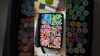 Reorganizing 216 Ohuhu Markers under 60 Seconds ohuhumarkers ohuhu artsupplies artshorts [upl. by Ydneh]