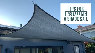 How to Install a Shade Sail with DIY Cable Railing and a few tips to make it go smoothly  Tutorial [upl. by Bohannon538]