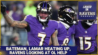 Rashod Bateman Lamar Jackson connection keeps heating up Baltimore Ravens sniffing around OL help [upl. by Llerraf692]