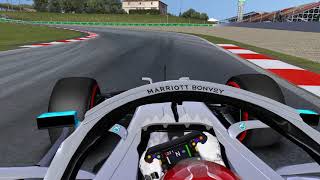 RfactoR F1 2019 Spain Circuit HOTLAP 115404 [upl. by Tamqrah]