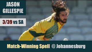 JASON GILLESPIE  MatchWinning Spell  339  Johannesburg  AUSTRALIA tour of SOUTH AFRICA 2002 [upl. by Elbring649]