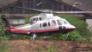 Sikorsky S76 and Robinson R44 at Barton Aerodrome [upl. by Helfand]