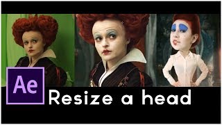 After Effects Tutorial Hollywood Movie VFX Resizing the head special effect alice in wonderland [upl. by Enelrahc]