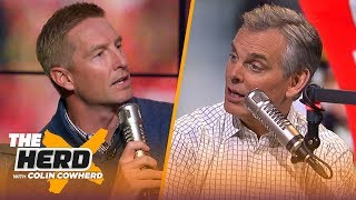 Joel Klatt talks NFL draft says Kyler is a better runner coming out of college than Vick  THE HERD [upl. by Ahsocin]