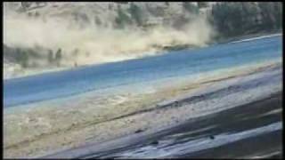 Eyewitness video shows landslides impact on river [upl. by Eigger485]