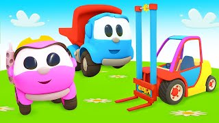 Car stories for kids amp animation for kids Leo the truck cartoons for kids Full episodes cartoon [upl. by Giesser]