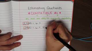 Grade 5 Estimating Quotients Using Compatible Numbers TEKS 53A [upl. by Yremogtnom]