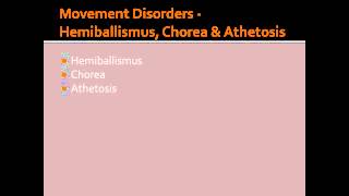 Movement Disorders  Hemiballismus Chorea amp Athetosis [upl. by Roice261]