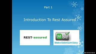 1 Introduction To Rest Assured [upl. by Chadwick]