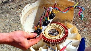 Free power How to convert an old washing machine into a water powered generator [upl. by Callery692]