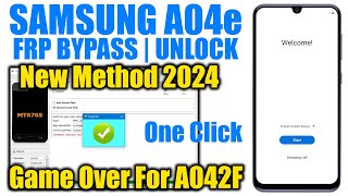 Samsung A04e FRP Bypass Android 13 A042F Google Account Remove [upl. by Alderman]