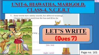 Class 4 English Marigold Unit 6  Hiawatha  Lets write Question 7  Page 101  Rose Tree [upl. by Tia327]