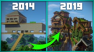 Transforming my Very FIRST Minecraft World  2014 to 2019 [upl. by Inaej980]