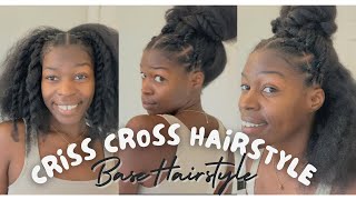 How to create CRISS CROSS rubber bands for your BASE HAIRSTYLE Twists Braids amp Crotchet [upl. by Niattirb]