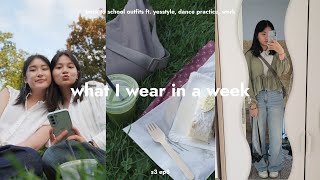 what I wear in a week 📚 back to school outfits ft yesstyle meeting friends work dance practice [upl. by Kass]