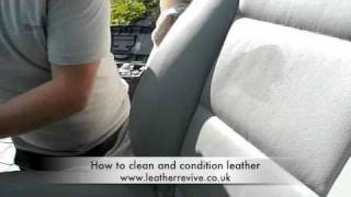 Cleaning leather car seats a professional leather cleaning example [upl. by Weir91]