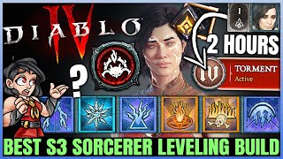 Diablo 4  New Best Sorcerer Leveling Build  Season 3 FAST 1 to 70  Skills Paragon Gear Guide [upl. by Coopersmith288]