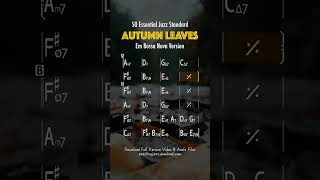 Autumn Leaves Em Bossa Nova  Essential Jazz Standard Practice [upl. by Keram]